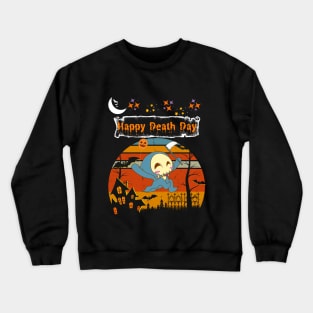 Cute Grim Reaper Happy Death Day Halloween Crewneck Sweatshirt